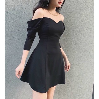 Đầm tiểu thư tay trễ vai phối lưới