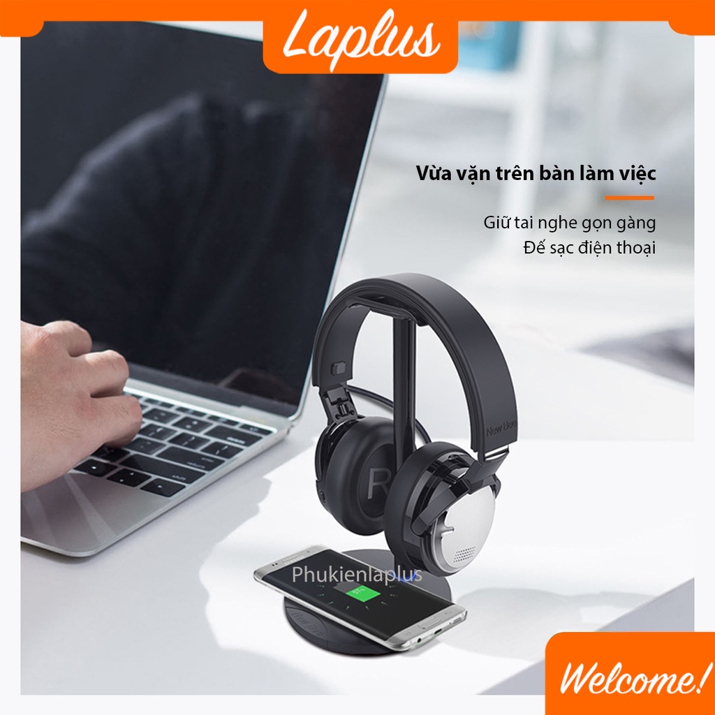Giá treo tai nghe - Giá đỡ headphone - Đế sạc không dây NewBee G12AZ4 gọn nhẹ chắc chắn chất liệu nhôm cao cấp