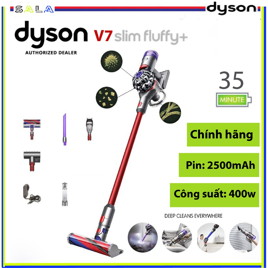 Máy hút bụi không dây cao cấp Dyson V7 Animal Cordless HEPA Renew