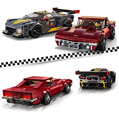 BỘ LẮP RÁP SPEED CHAMPIONS 76903 Chevrolet Corvette C8.R Race Car and 1968 Chevrolet Corvette