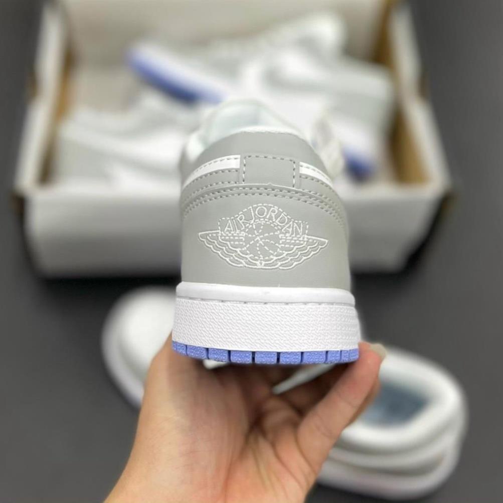 [FreeShip+ Hàng Xịn] Giày Jordan xám trắng thấp cổ cao cấp , Giầy JD1 xám trắng thấp Full box | BigBuy360 - bigbuy360.vn