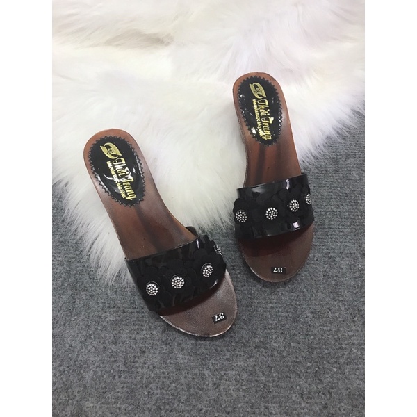 GUỐC CHO MẸ, GUỐC NỮ TRUNG NIÊN ĐẾ GIẢ GỖ SIÊU NHẸ 5CM
