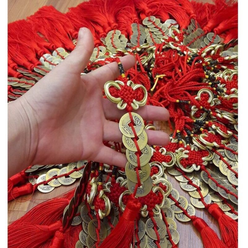 Dây chuỗi 5 đồng xu ngũ đế hút tài lộc bình an | BigBuy360 - bigbuy360.vn