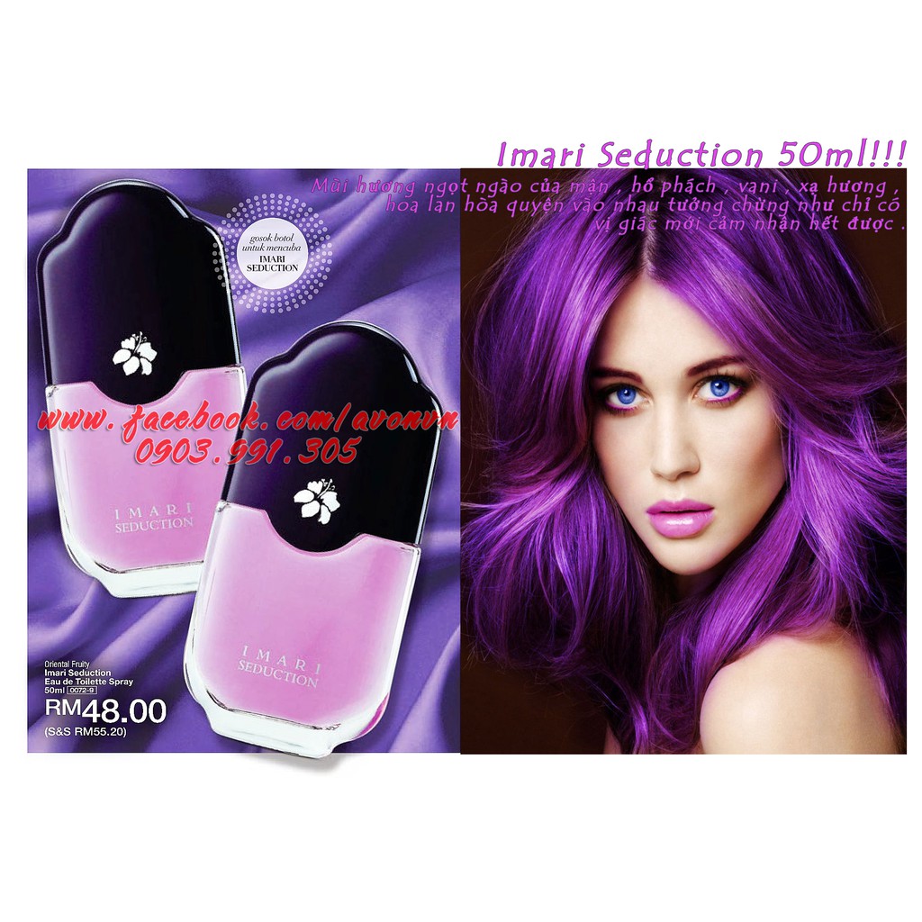 FREE SHIP CHÍNH HÃNG NƯỚC HOA NỮ AVON IMARI SEDUCTION 50ML MÀU TÍM