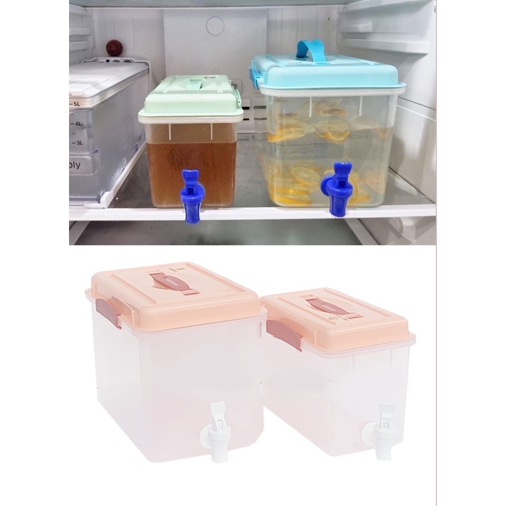 BỘ 2 Bình đựng nước có vòi để tủ lạnh