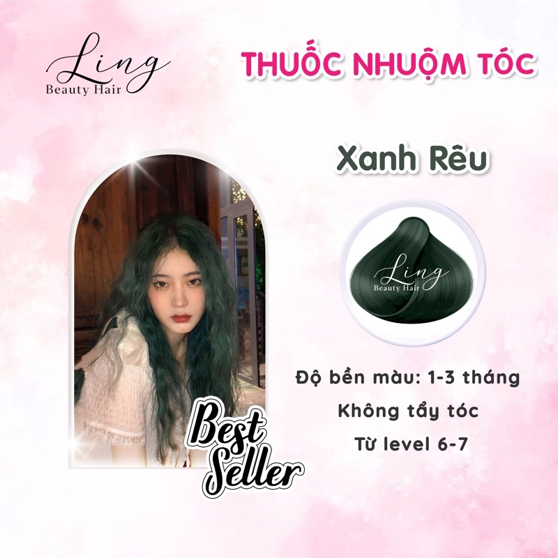 [ KHÔNG TẨY ] Thuốc nhuộm tóc màu XANH RÊU