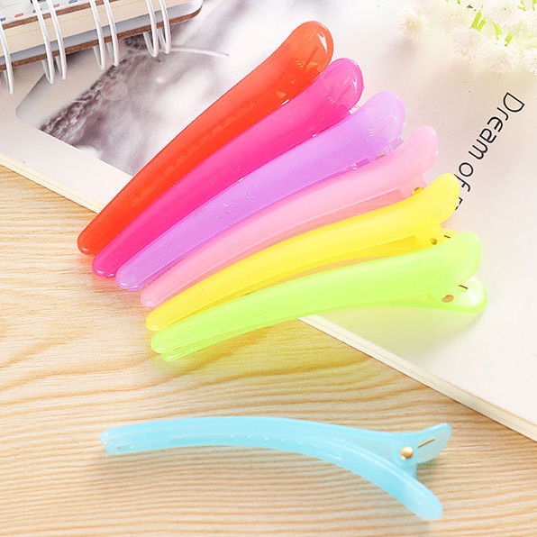 Cặp - Kẹp Tóc Mỏ Vịt Nhựa Dẻo - Màu Ngẫu Nhiên