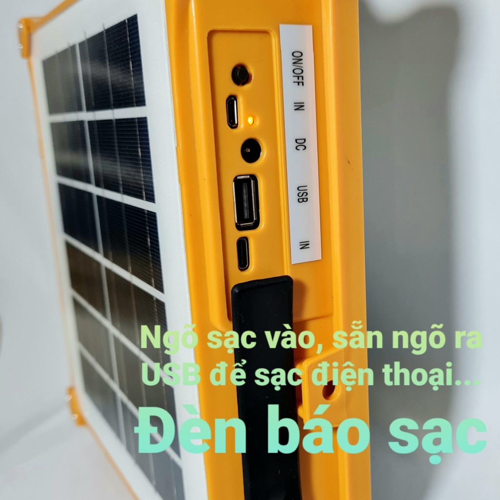 HOT - Đèn pha năng lượng mặt trời đa năng xách tay 100w SOS sạc pin điện thoại - Bảo hành 12 tháng 1 đổi 1 chính hãng