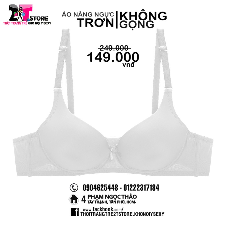 Áo Nâng Ngực Cotton Không Gọng Trơn (Trắng)