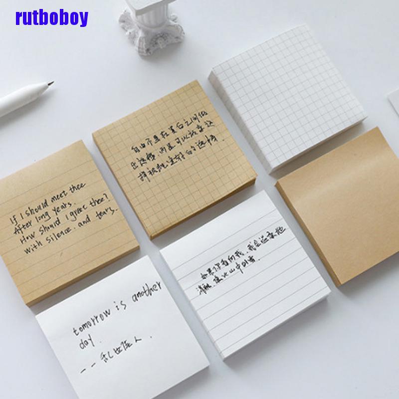 [Rut] Blank Horizontal Grid Memo Pads Scrapbook School Supplies Post Sticky Notes bot