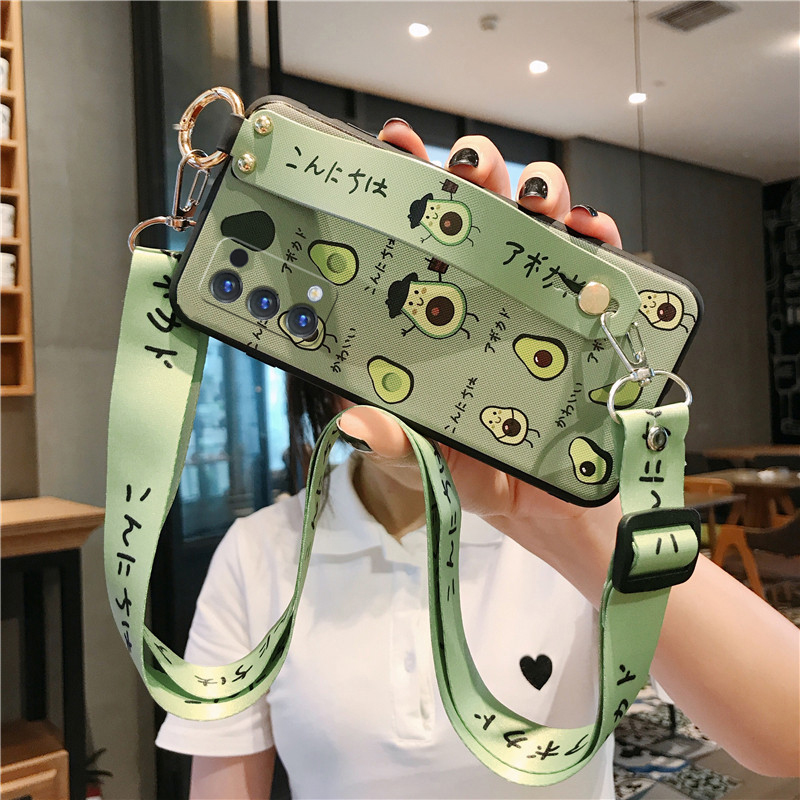 Ốp điện thoại hoạt hình mềm có giá đỡ và dây đeo cho OPPO A8 A91 K1 K3 A83 A57 A59