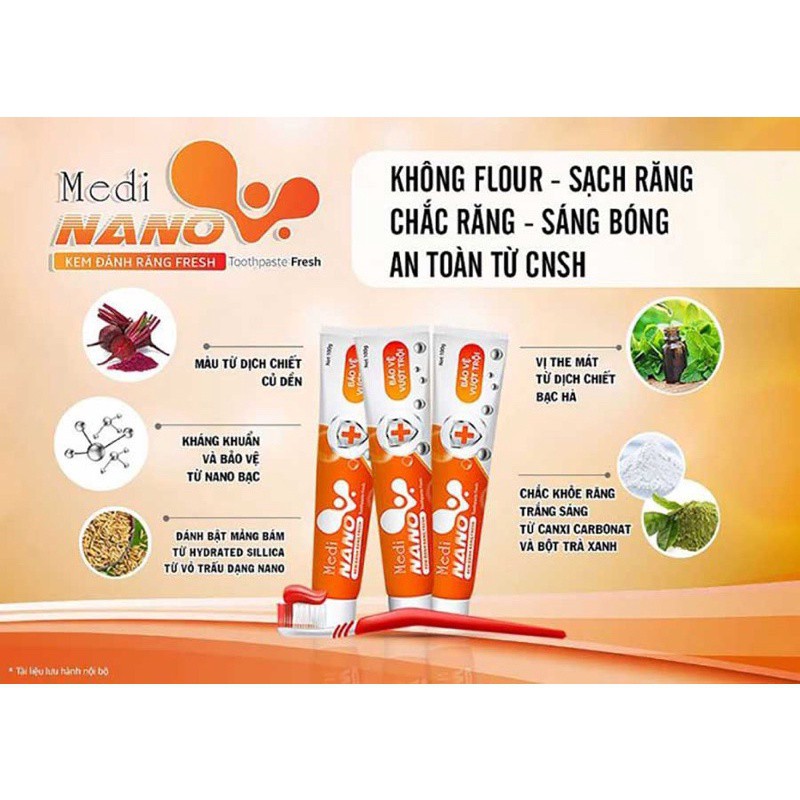 Kem Đánh Răng MeDi NaNo Sinh Học An Toàn Cho Sức Khoẻ