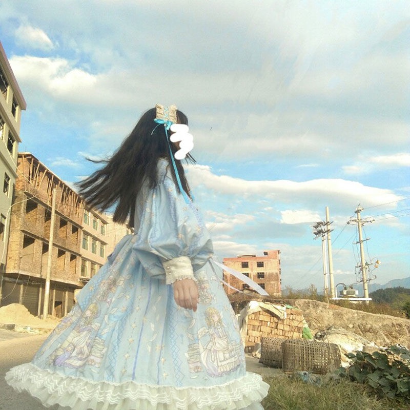 Đầm Dài Tay Phong Cách lolita Dễ Thương Dành Cho Học Sinh 2022