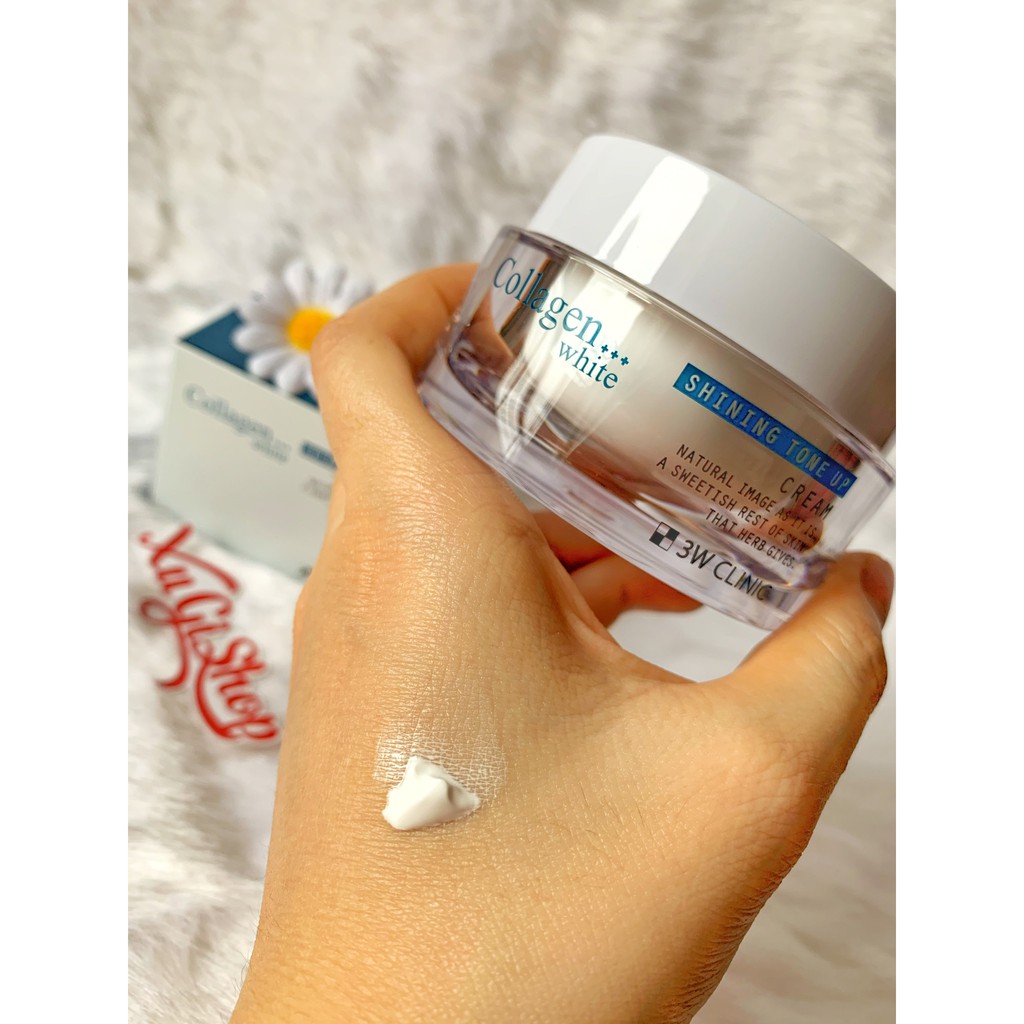 Kem dưỡng trắng da NÂNG TONE 3W Clinic Collagen White Shining Tone Up Cream Hàn Quốc