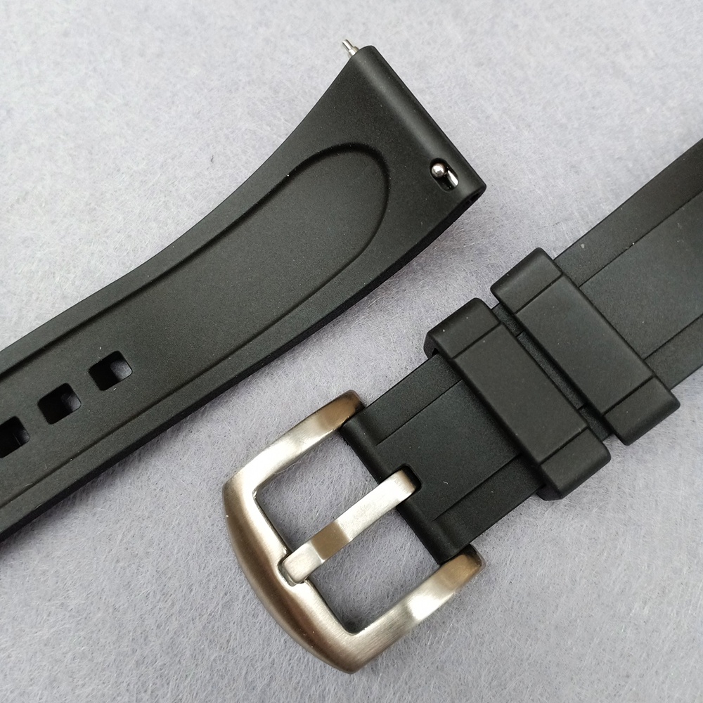 [TẶNG TOOL THAY] Dây đồng hồ cao su mềm màu đen cho mọi đồng hồ Edifice,Huawei,.. size 20/22mm