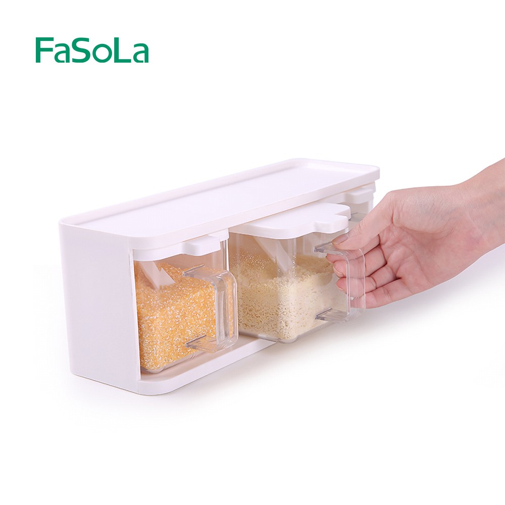 [FREESHIP] Bộ hũ đựng gia vị FASOLA - Hũ chia gia vị cao cấp phong cách Nhật Bản FSLQJ-0038