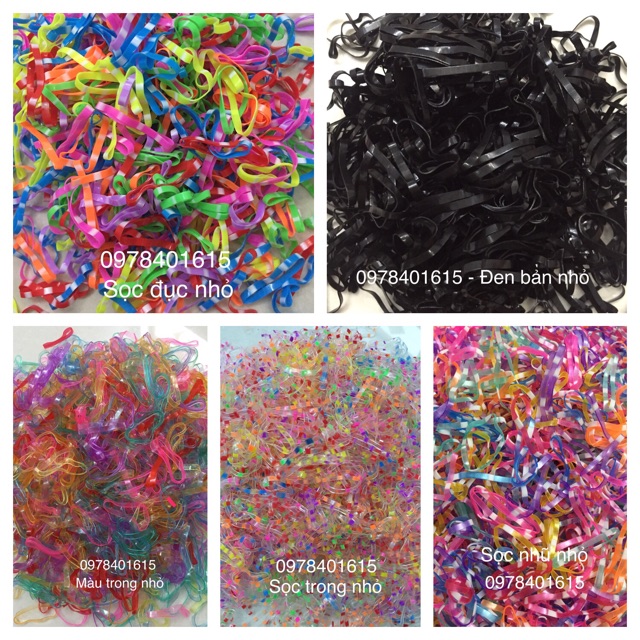 Sỉ thun cột tóc 10kg chọn màu