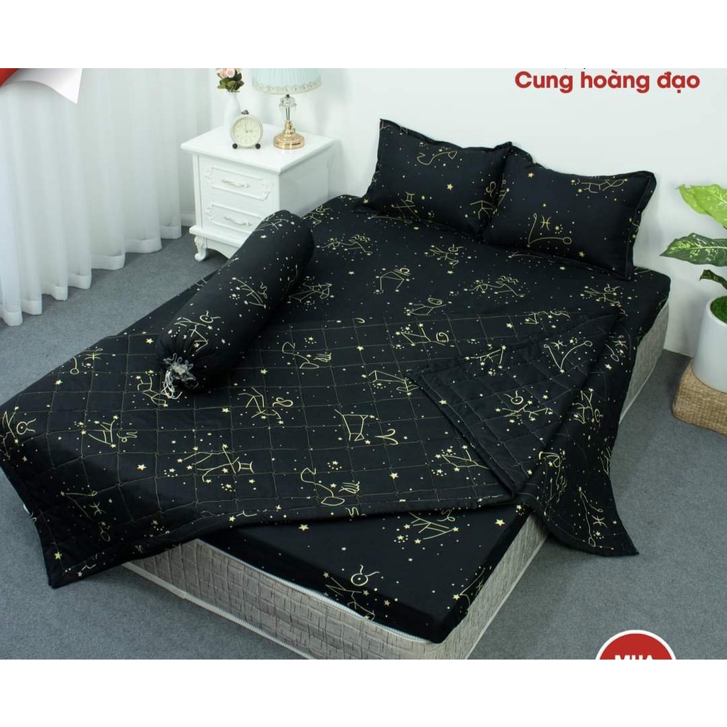 Chăn Hè Trần Bông, Mền Hè Thu Mỏng Có Thể Đắp Văn Phòng, Du Lịch, Chất Liệu Cotton Poly Thông Thoáng - Mẫu Cung Hoàng Đạo