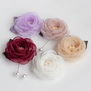 Hoa cài áo vải voan RYA 74336