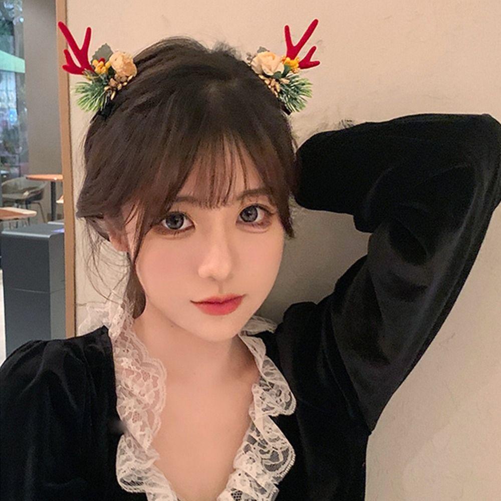 Kẹp Tóc Hình Cây Nấm Giáng Sinh Lập Thể Sáng Tạo Phong Cách Hàn Quốc Cho Nữ