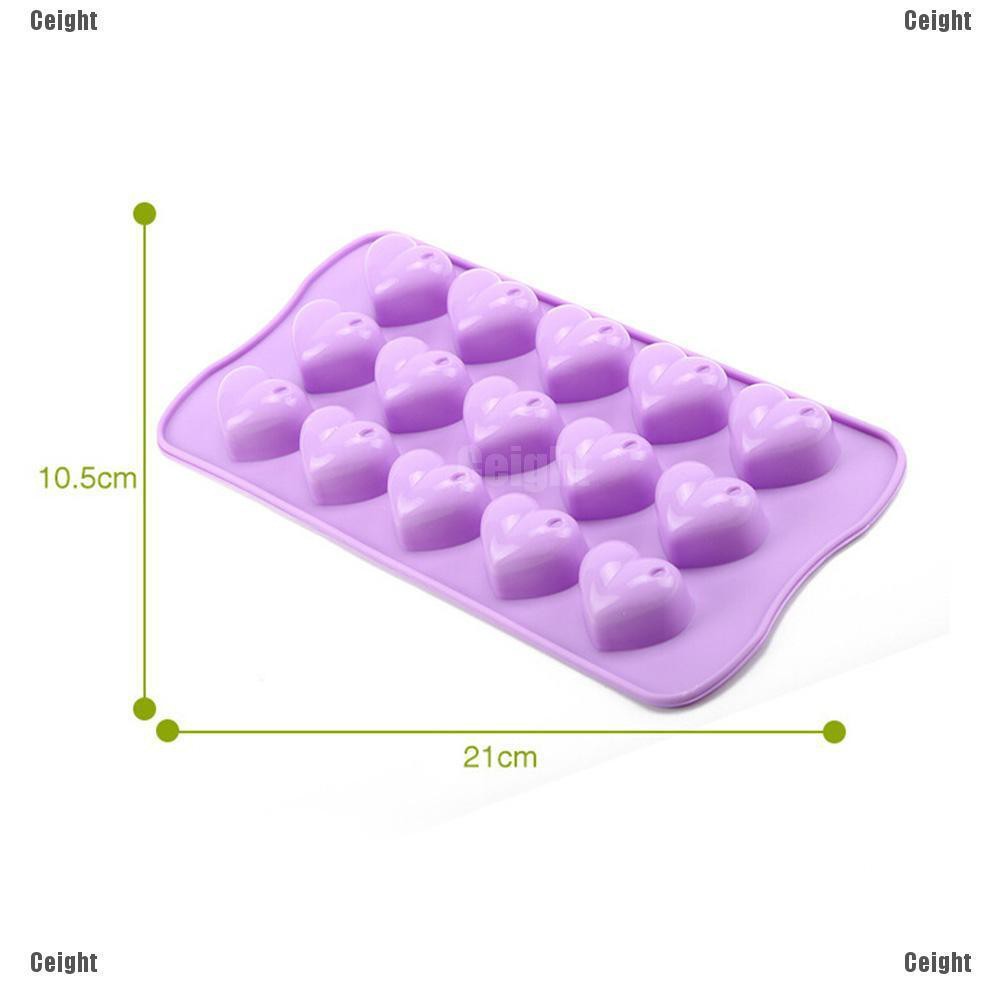 Khuôn silicone họa tiết trái tim làm bánh/ socola/muffin đa năng