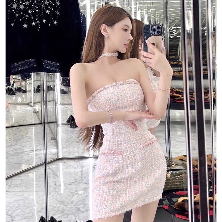 MOLLIE DRESS Đầm dạ tweed đầm ống body gợi cảm ulzzang Hàn quốc SAM SAM BOUTIQUE