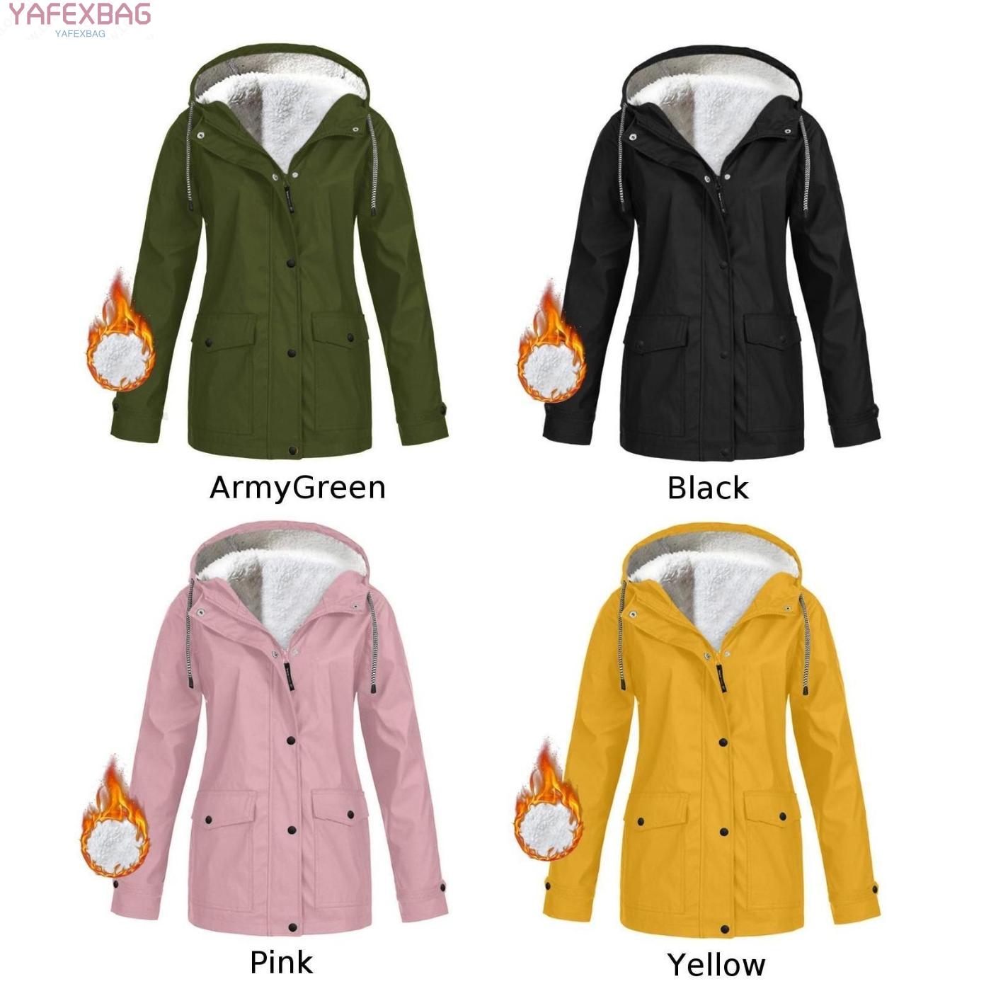 Coat Womens Fashion Winter Warm Fleece Lined Coat Jacket Windproof Outwear Women Waterproof Raincoat 1pcs New Hot