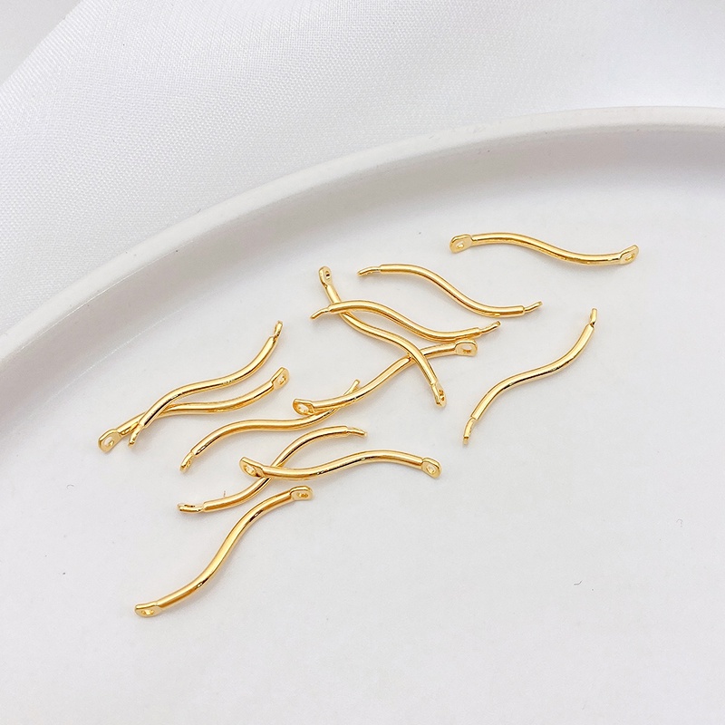 Ống Nối Bằng Đồng Mạ Vàng 14K diy Hai Đầu Dùng Làm Trang Sức Vòng Đeo Tay / Dây Chuyền