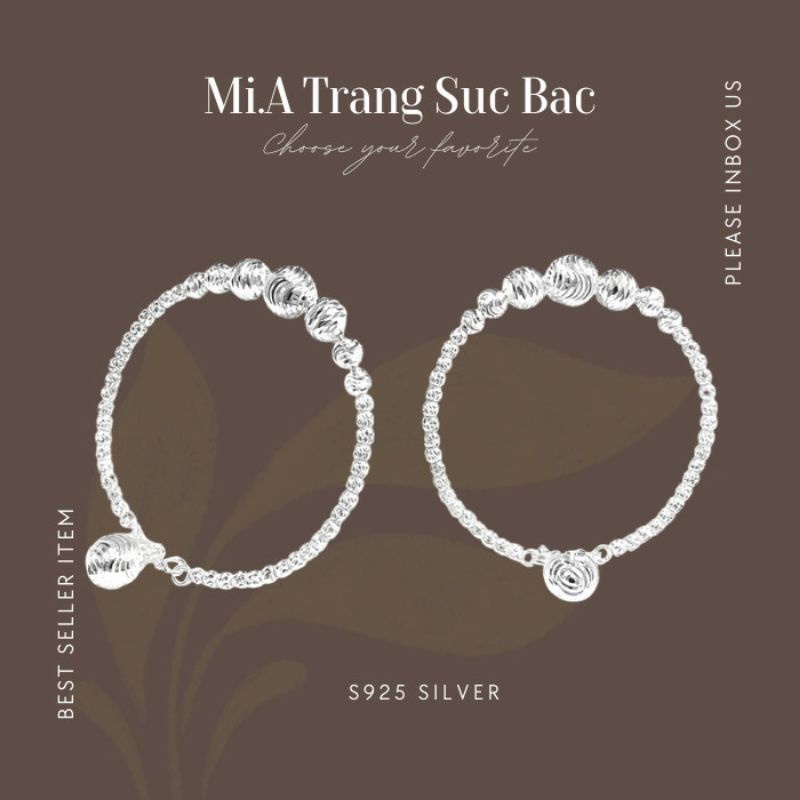 Vòng bi nữ Bạc Ý S925 bạc nguyên chất cao cấp móc máy siêu sáng VB0001 | MiASJ Mi. A Trang sức bạc