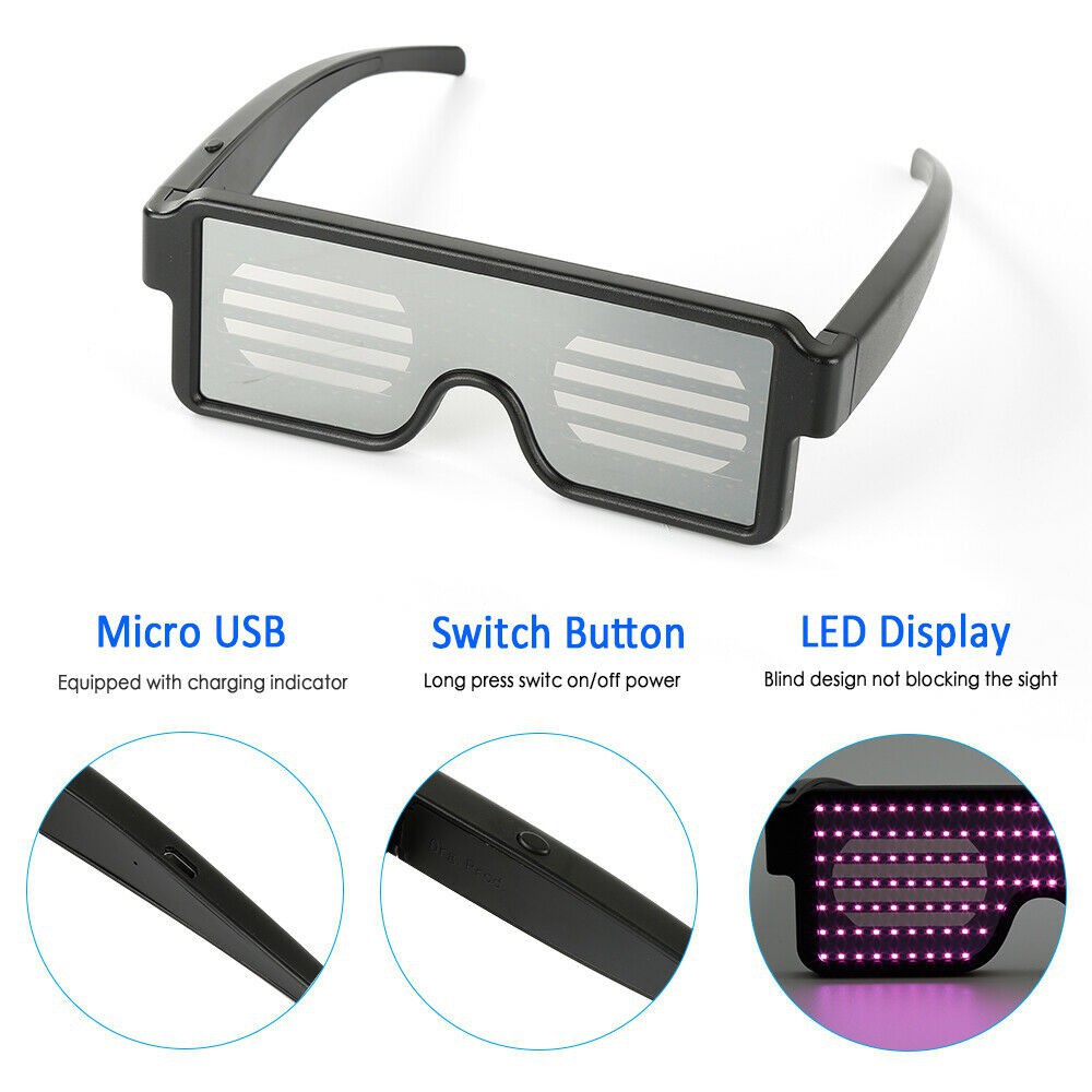 Kính mắt có đèn LED sạc USB thiết kế thời trang gọn nhẹ