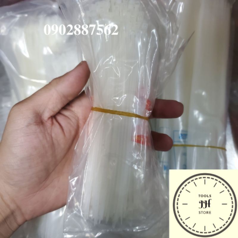 (giá sĩ) 100 dây rút nhựa, dây thít nhựa trắng đen đủ size (10cm đến 25cm) | BigBuy360 - bigbuy360.vn