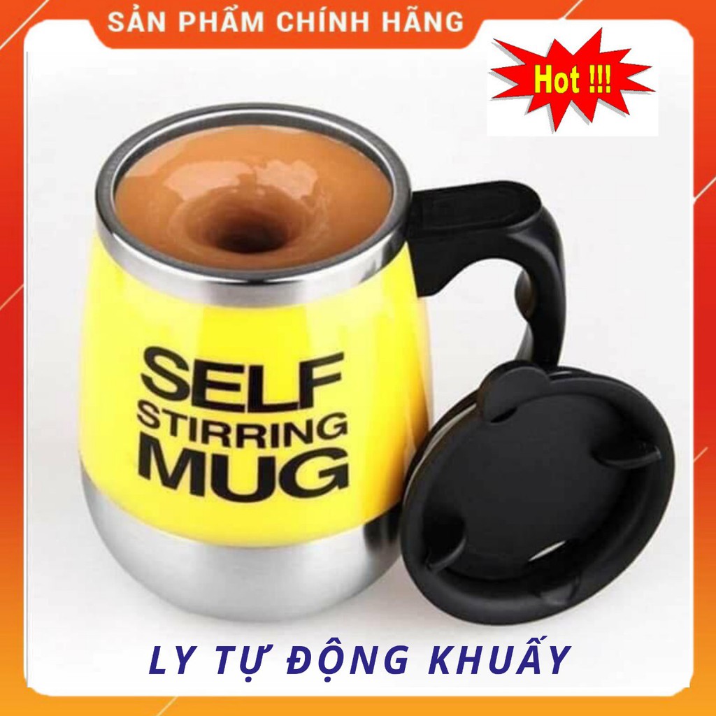 [FREESHIP] Ly giữ nhiệt uống cà phê - pha sữa - khuấy bột - thức uống hòa tan - tự khuấy - tiện lợi