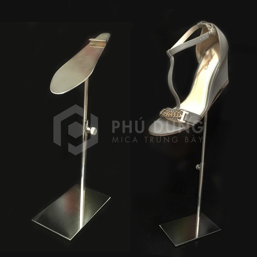 Cây Inox Trưng Bày Giầy Dép - Điều Chỉnh Cao - Thấp