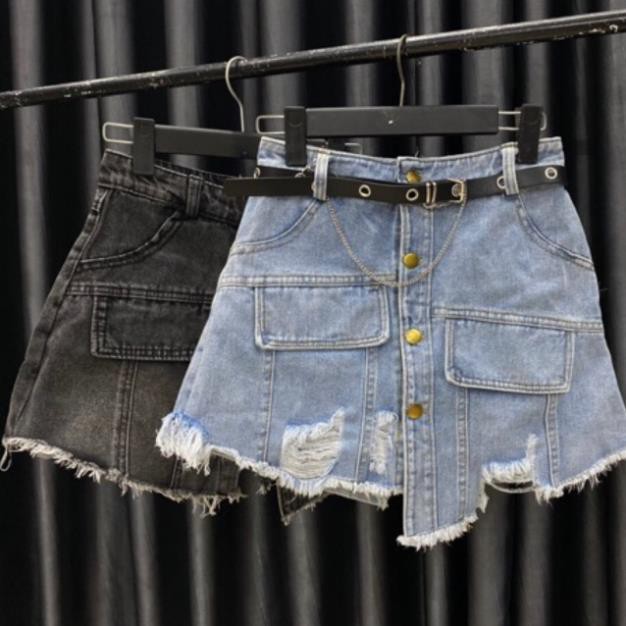 [BÁN LẺ GIÁ SỈ] Quần giả váy bò xám khói / xanh nhạt | BigBuy360 - bigbuy360.vn