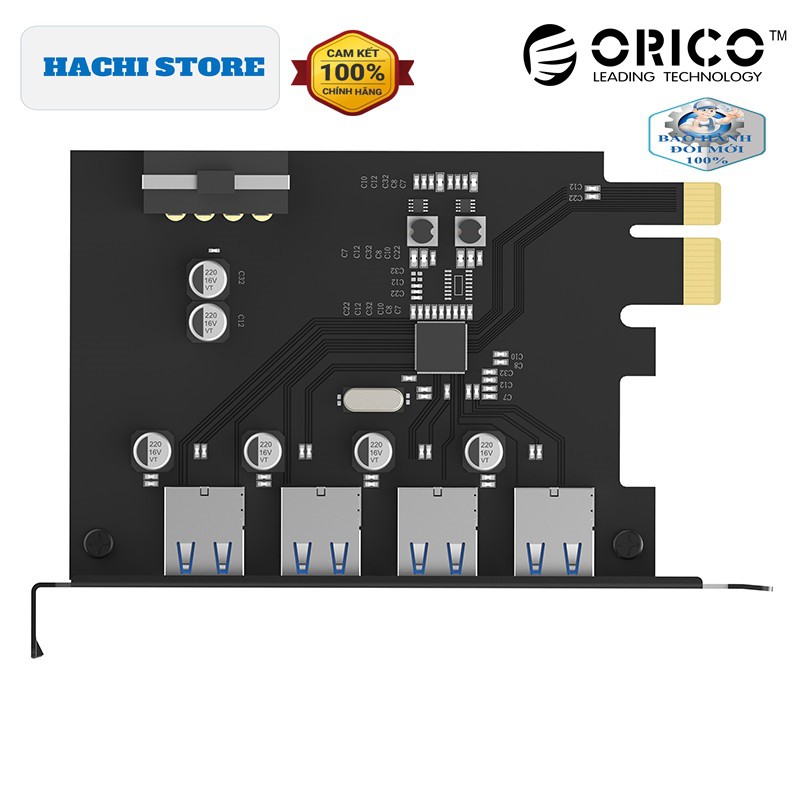 Card chuyển đổi PCI-E ra 4 cổng USB 3.0 Orico PME-4U - Hàng chính hãng