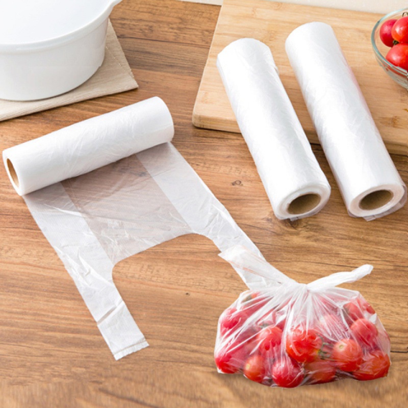 CUỘN 100 TÚI NILON ĐỰNG THỰC PHẨM CÓ QUAI XÁCH
