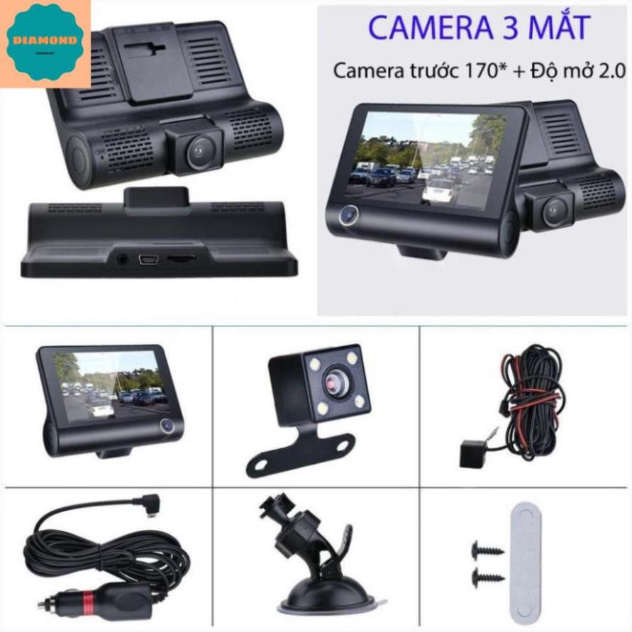 Camera hành trình ô tô 3 mắt  4 inch fullHD 1080p,camera sau chống nước-BM31 - BẢO HÀNH 6 THÁNG -LaKaDo | BigBuy360 - bigbuy360.vn
