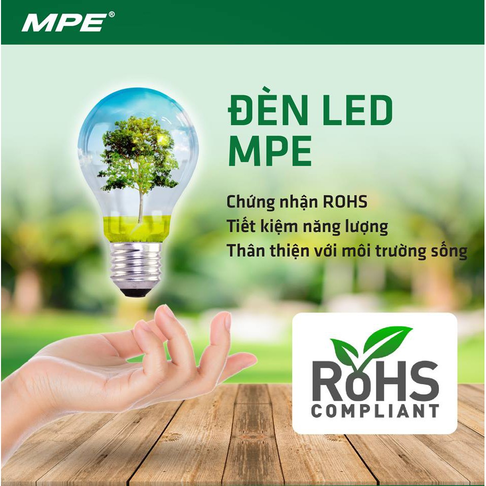 Bóng đèn LED Bulb 12W MPE (Trắng/ Vàng)