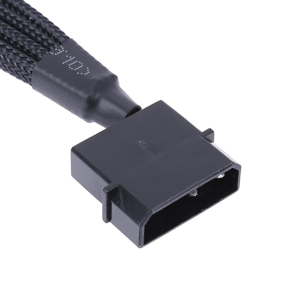 PATRICIA Dây Cáp Nối Dài 4 Pin Cho Quạt Tản Nhiệt Máy Tính Bằng Thiếc Màu Đen