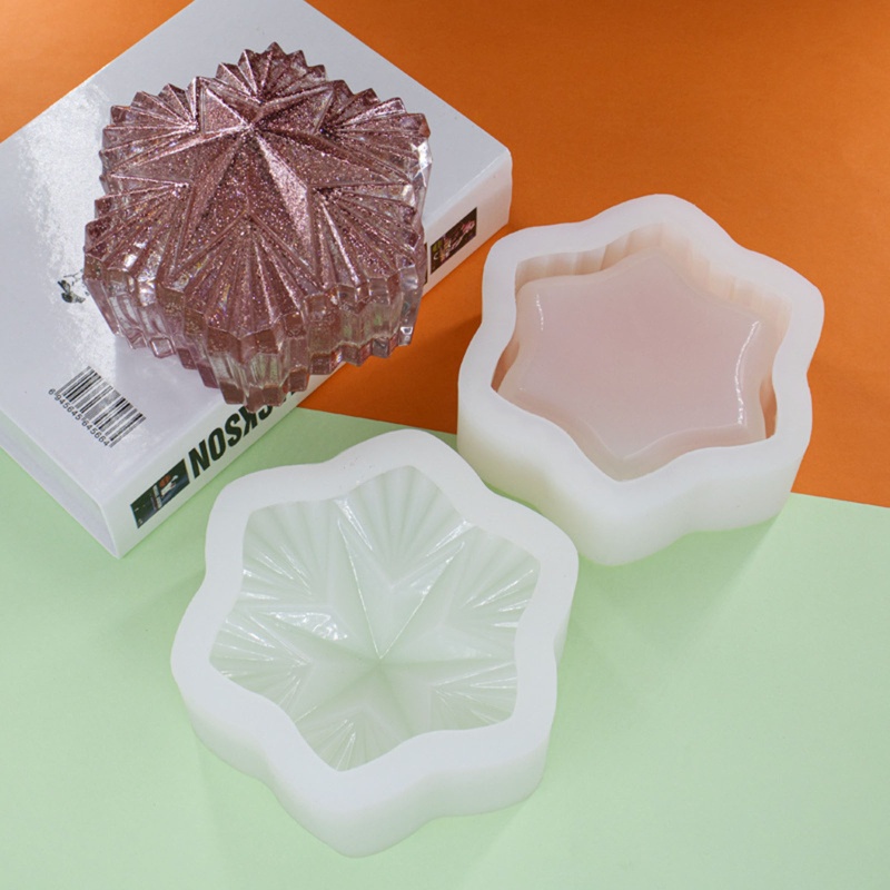 Arin Khuôn Nhựa Resin Làm Hộp Đựng Đồ Epoxy Hình Ngôi Sao Năm Cánh Vintage Sắp Xếp Gọn Gàng DIY