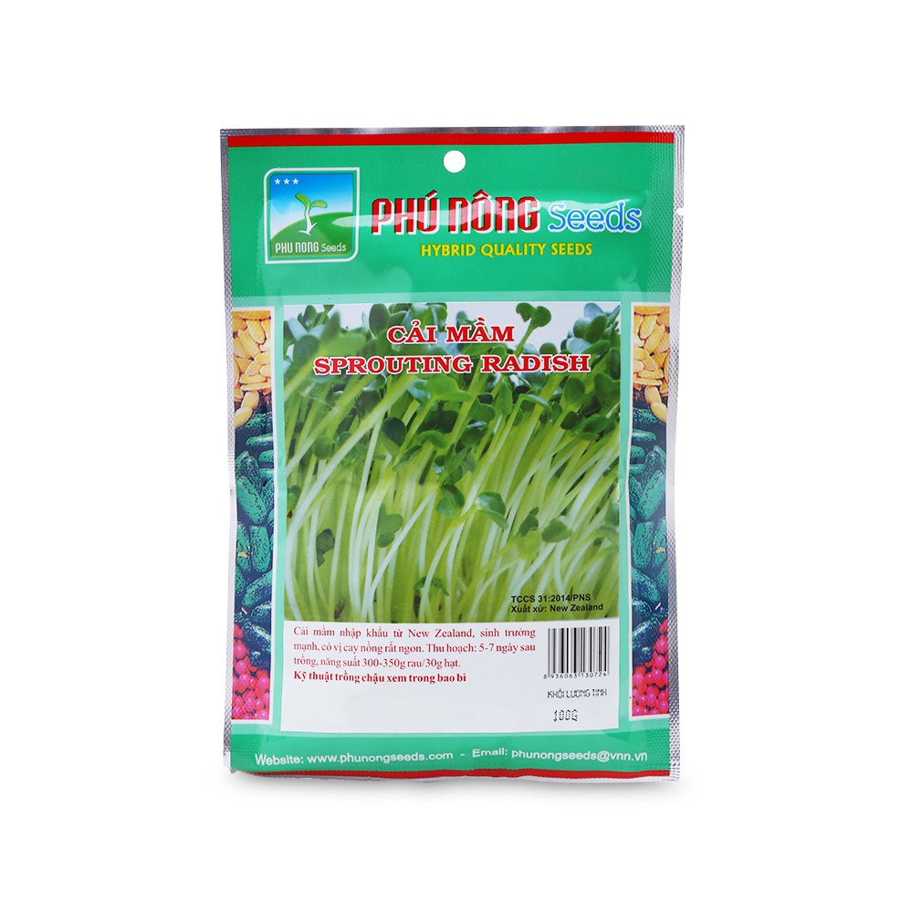 Hạt Giống Cải Mầm Phú Nông Giòn Ngọt 30gram