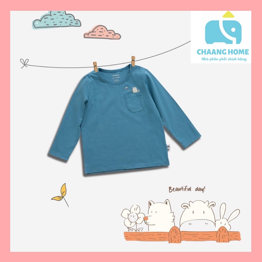 Chaang áo garden túi ngực xanh biển cho bé trai