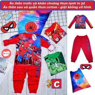 Đồ siêu nhân bé trai tay dài từ 12-42kg. Thun cotton thấm hút mồ hôi - Tomchuakids