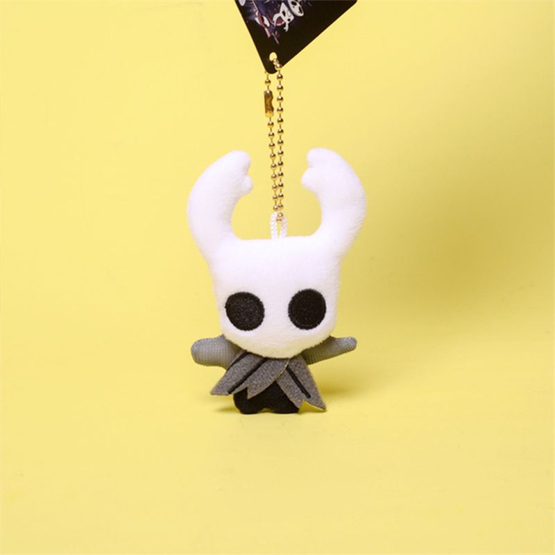 Búp bê nhồi bông mềm phong cách nhân vật Hollow Knight 8cm kiểu móc khóa làm quà tặng