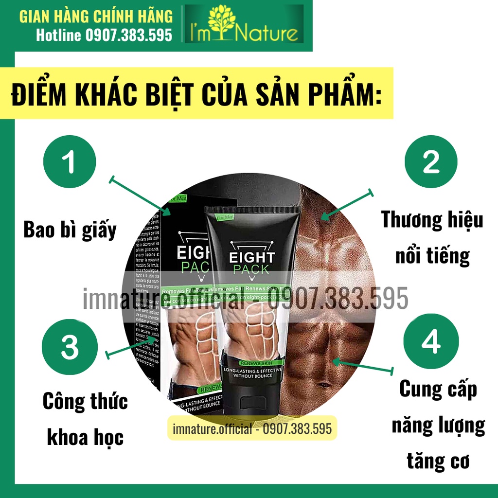 Kem Eight Pack Massage Tăng Cường Cơ Bụng Cho Nam Aichun Beauty 80gr