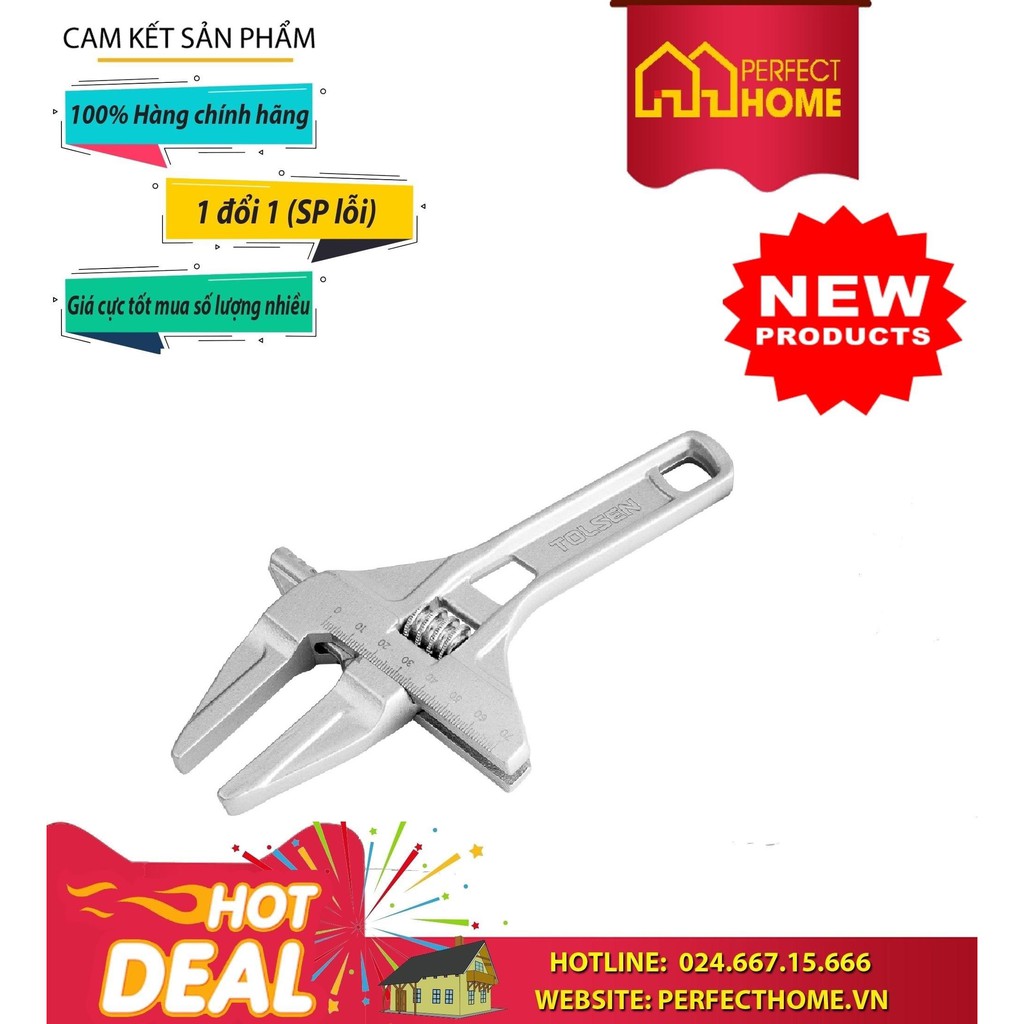 ⚡️Sale sốc⚡️ { Hàng chính_hãng}Mỏ lết công nghiệp Tolsen điều chỉnh thân nhôm 15303