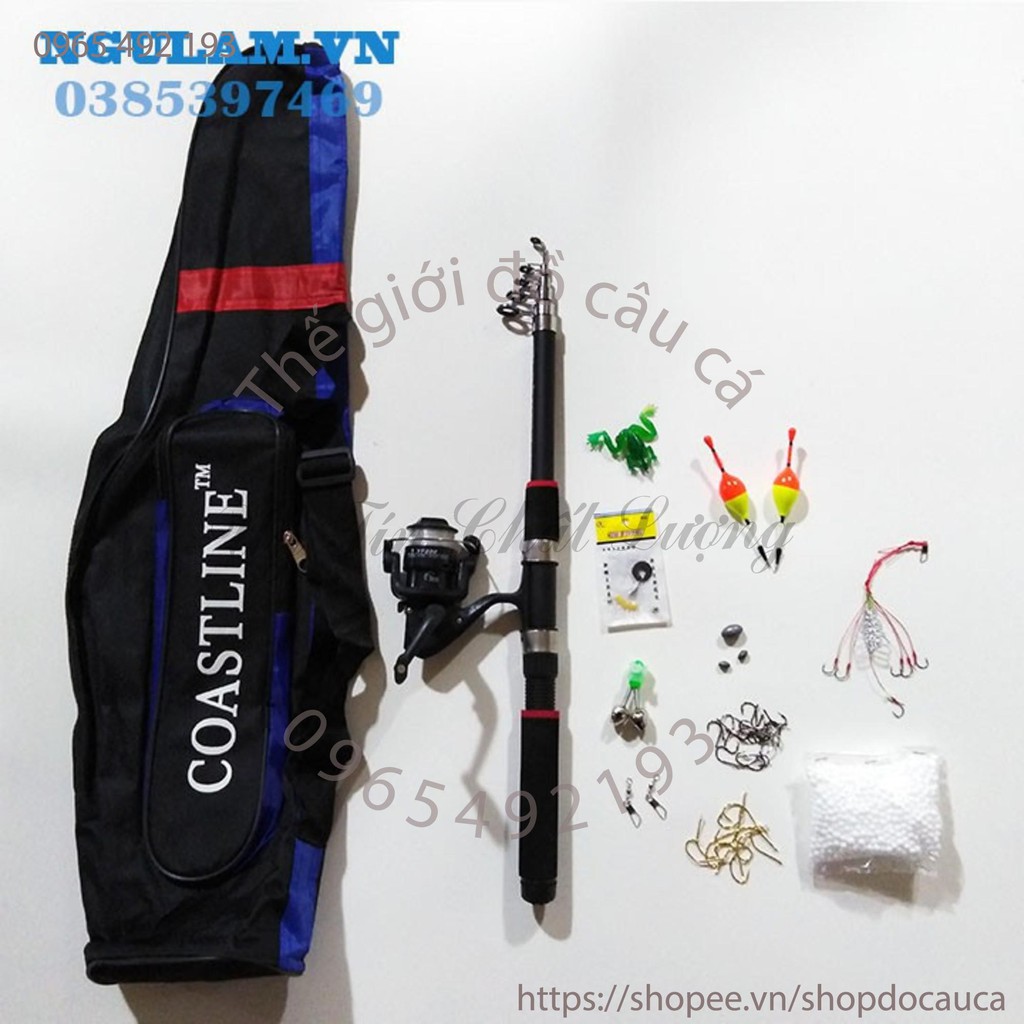 BỘ CẦN RÚT 3M6 MÁY YF200 KÈM PHỤ KIỆN + BAO ĐỰNG CẦN ( rẻ vô địch )