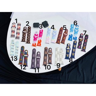 Dây đeo Apple watch in hoạ tiết lv, dior, bbr, guci