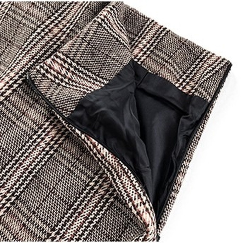 GENAISHA Chân Váy Kaki Chữ A Lưng Cao Plus Size Thời Trang Cho Nữ Sinh