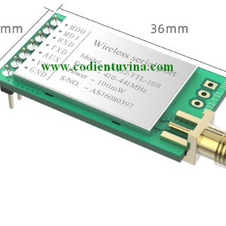Mạch thu phát rf lora 433mhz 3km uart 100mw kèm anten
